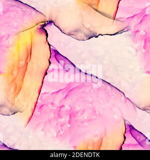 Patchwork seamless background, made of multi-colored patterns. Shibori monochrome design. Dirty art with spots and stains. Spots of acrylic paint. Par Stock Photo