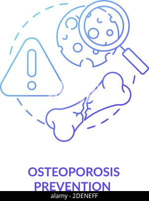 Osteoporosis prevention concept icon Stock Vector