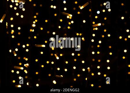 View of blurred Christmas lights. High quality photo Stock Photo