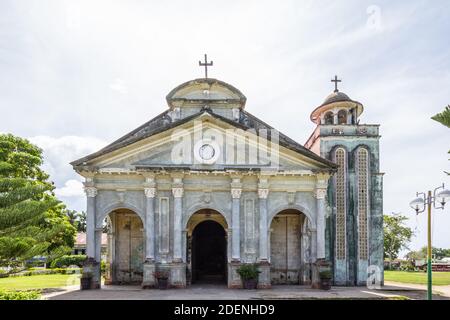 Facade of Panglao Church in Bohol, Philippines Stock Photo