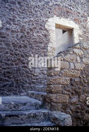 Castelsardo, medieval village in Northern Sardinia (scanned from color slide) Stock Photo