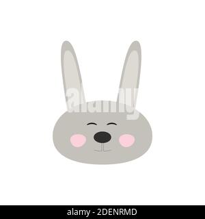 hand-drawn vector illustration of cute rabbit, can be used for children s or children s shirt design, fashion print design Stock Vector