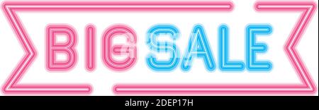 big sale commercial lettering in ribbon frame Stock Vector