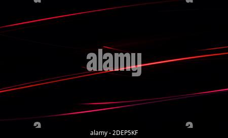 Abstract, wavy lines on a black background, computer graphics, wallpaper, beautiful horizontal colored lines. Stock Photo