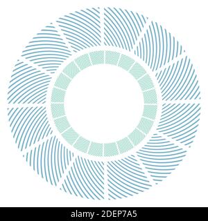 Geometric vector abstract round linear frame. Design elements, template Stock Vector