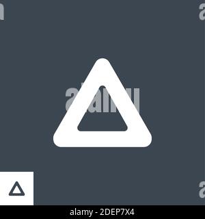 Triangle related vector glyph icon. Stock Vector