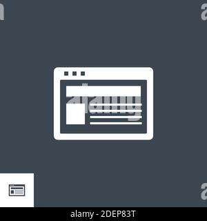 Site related vector glyph icon. Stock Vector