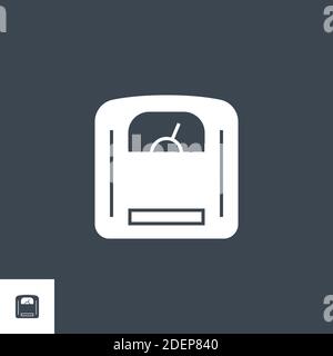 Scales related vector glyph icon. Stock Vector