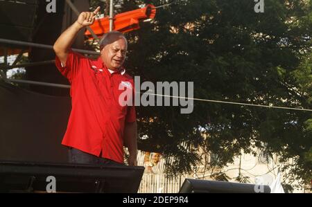 San Francisco, Venezuela. 01st Dec, 2020. Diosdado Cabello campaign rally on Tuesday, Dec. 01, 2020 in Maracaibo Venezuela. It has not sat well in public opinion, the new strategy is blackmail. In a closing ceremony of the Gran Polo Patriótico yesterday in the state of Zulia, Cabello said that 'those who do not vote, do not eat. For those who do not vote, there is no food.' (Photo by Humberto Matheus/Sipa USA) Credit: Sipa USA/Alamy Live News Stock Photo