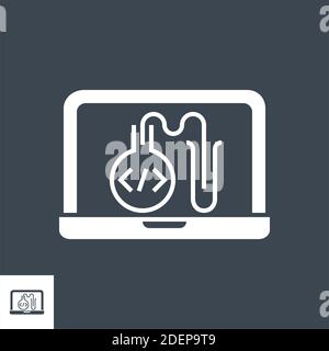 Testing Programming Vector Glyph Icon Stock Vector