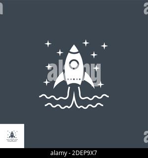 Start Up related vector glyph icon. Stock Vector
