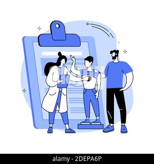 Head to toe physical examination abstract concept vector illustration. Stock Vector