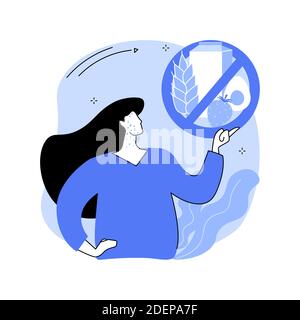 Food allergy abstract concept vector illustration. Stock Vector