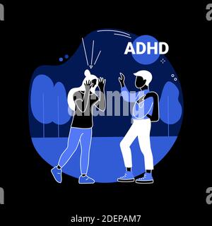 Attention Deficit Hyperactivity Disorder Abstract Concept Vector ...