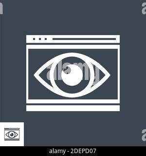 Web Visiblity Related Vector Glyph Icon. Stock Vector