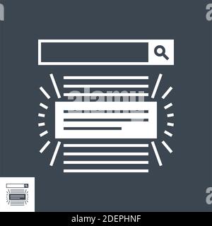 Search Result Vector Glyph Icon Stock Vector