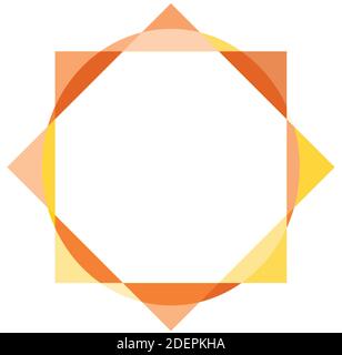 Sun frame with the colorful geometric shapes. 10 eps Stock Vector