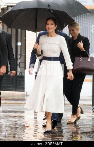 Danish Crown Princess Mary arrives at 'Les Peupliers' private hospital on October 8, 2019 in Paris, France. Photo by David Niviere/ABACAPRESS.COM Stock Photo