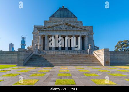 Shrine of Remembrance in Melbourne, Australia Stock Photo