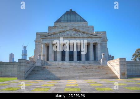 Shrine of Remembrance in Melbourne, Australia Stock Photo