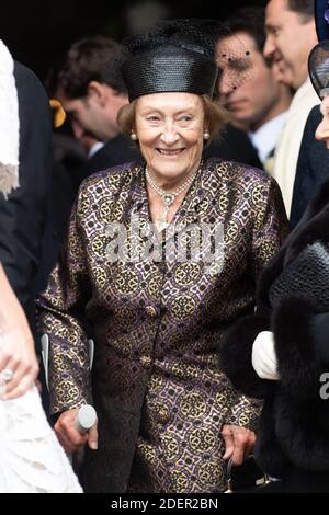 Princess Napoleon attends the Royal Wedding of Prince Jean-Christophe Napoleon and Olympia Von Arco-Zinneberg at Les Invalides on October 19, 2019 in Paris, France. . Photo by David Niviere/ABACAPRESS.COM Stock Photo