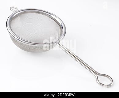 stainless steel strainer cooking Stock Photo