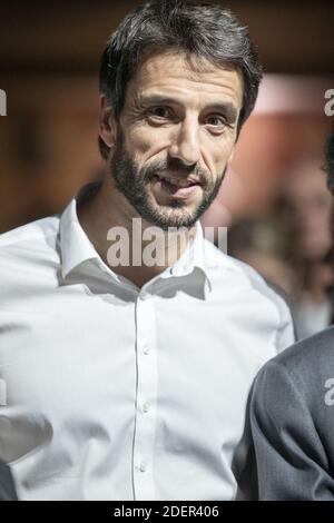 Tony Estanguet durin the Presenation in preview of the official logo of the Paris 2024 Olympic Games, at Le Grand Rex theater on October 21, 2019 in Paris, France. Photo by Loic Baratoux/ABACAPRESS.COM Stock Photo