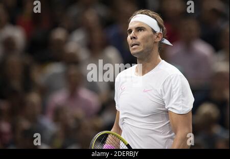 Rafael Nadal of Spain during his match on day 3 of the Rolex Paris Masters, part of the ATP World Tour Masters 1000 held at the at AccorHotels Arena on October 30, 2019 in Paris, France. Photo by Loic Baratoux/ABACAPRESS.COM Stock Photo