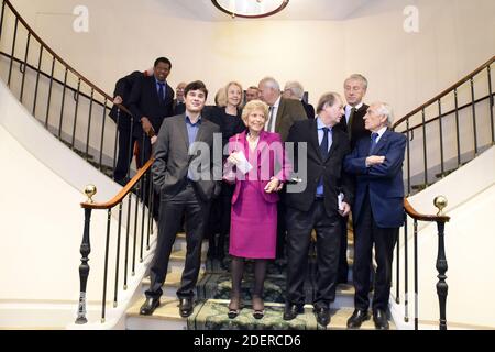 Author Laurent Binet, The Permanent Secretary to The Academie Française Helene Carrere d'Encausse and French author and member of the Academy Jean-Marie Rouart at the Commission of Grand Prix du Roman of Academie Francaise on October 31, 2019 in Paris, France. Photo by Patrice Pierrot/Avenir Pictures/ABACAPRESS.COM Stock Photo