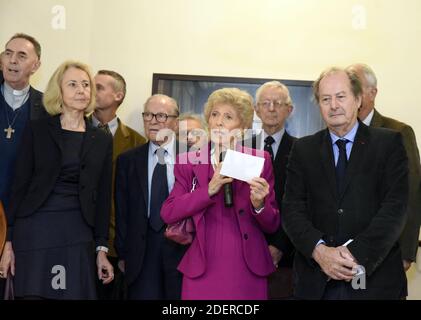 The Permanent Secretary to The Academie Française Helene Carrere d'Encausse and French author and member of the Academy Jean-Marie Rouart at the Commission of Grand Prix du Roman of Academie Francaise on October 31, 2019 in Paris, France. Photo by Patrice Pierrot/Avenir Pictures/ABACAPRESS.COM Stock Photo