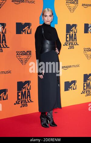 Dua Lipa attends the MTV EMAs 2019 at FIBES Conference and Exhibition Centre on November 03, 2019 in Seville, Spain. Photo by David Niviere/ABACAPRESS.COM Stock Photo
