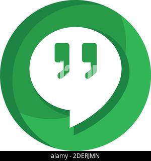 hangouts social media logo flat style icon Stock Vector