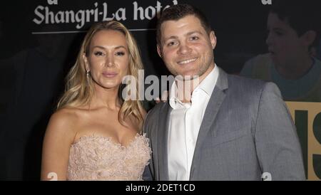 Benjamin KAYSER and his Wife Press Conference of the 8th annual play international gala, at the Shangri-La Hotel in Paris, France on November 19, 2019 in Paris, France. Photo by Loic Baratoux/ABACAPRESS.COM Stock Photo