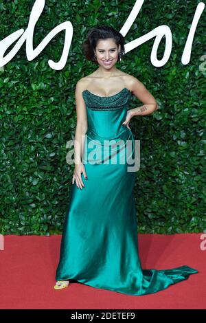 Raye attending the Fashion Awards 2019 at the Royal Albert Hall ...
