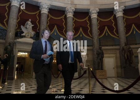 United States Representative Mark Meadows (Republican of North Carolina) passes through Statuary Hall as the United States House of Representatives prepares to vote to impeach United States President Donald J. Trump at the United States Capitol in Washington, DC, USA on Wednesday, December 18, 2019. Photo by Stefani Reynolds/CNP/ABACAPRESS.COM
