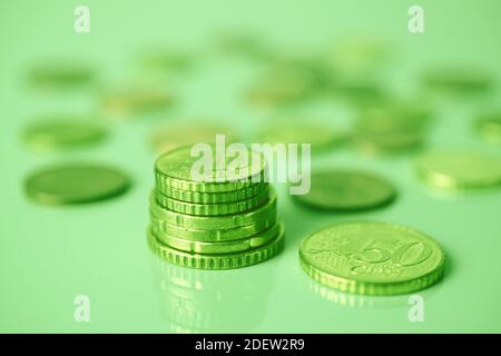 money and coins, euro coins Stock Photo