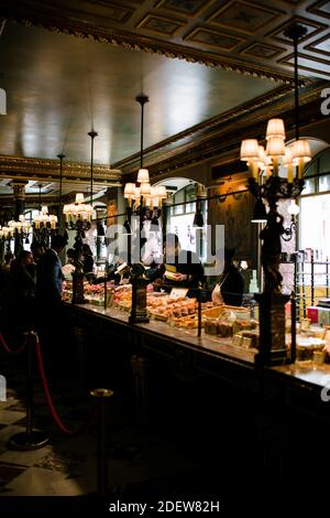 Macaroons at Laduree at Champs-Elysee in Paris Stock Photo