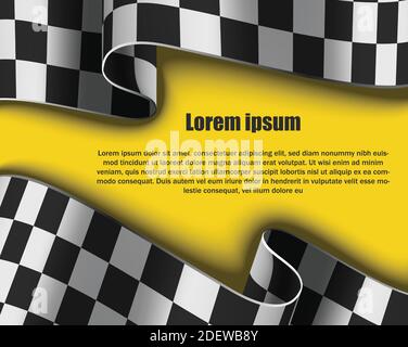 Vector checkered racing background, Formula one with space for your text. Stock Vector