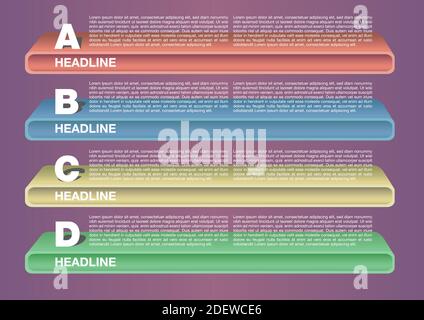 Layout Design with shelves and own area for text. Vector illustration. Stock Vector