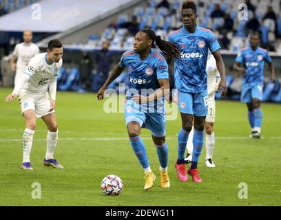 Marseille, France. 01st Dec, 2020. Ruben Semedo of Olympiacos during the UEFA Champions League, Group C football match between Olympique de Marseille (OM) and Olympiacos FC (Olympiakos) on December 1, 2020 at Stade Velodrome in Marseille, France - Photo Jean Catuffe / DPPI / LM Credit: Paola Benini/Alamy Live News Stock Photo