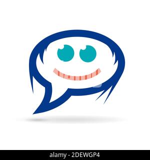 Vector sign communication with face Stock Vector