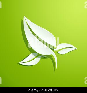 Vector Fresh green leaves background. Spring concept Stock Vector