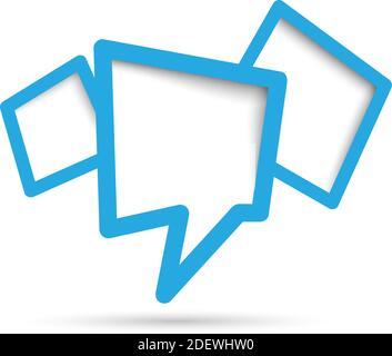 Vector cover speech in blue Stock Vector