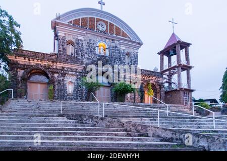 Facade of the Immaculate Concepcion Church in Culion, Palawan, Philippines Stock Photo