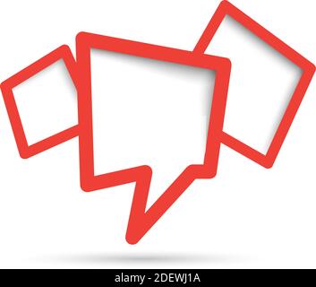 Vector cover speech in red Stock Vector