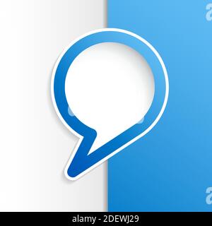 Vector cover speech in blue Stock Vector