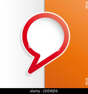 Vector cover speech in red Stock Vector