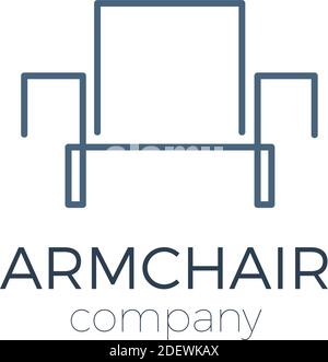 Vector sign abstract modern armchair Stock Vector