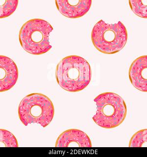 Donuts seamless pattern Stock Vector