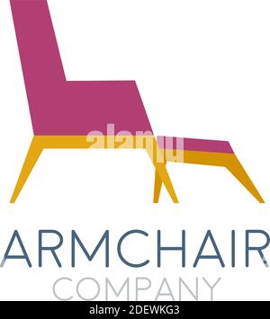 Vector sign abstract vintage armchair Stock Vector